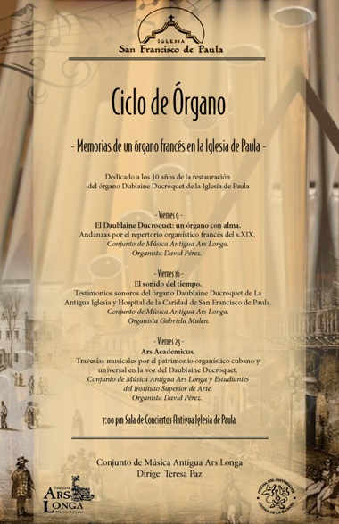 Inicia este viernes en La Habana ciclo Memorias de un órgano francés Inicia este viernes en La Habana ciclo Memorias de un órgano francés